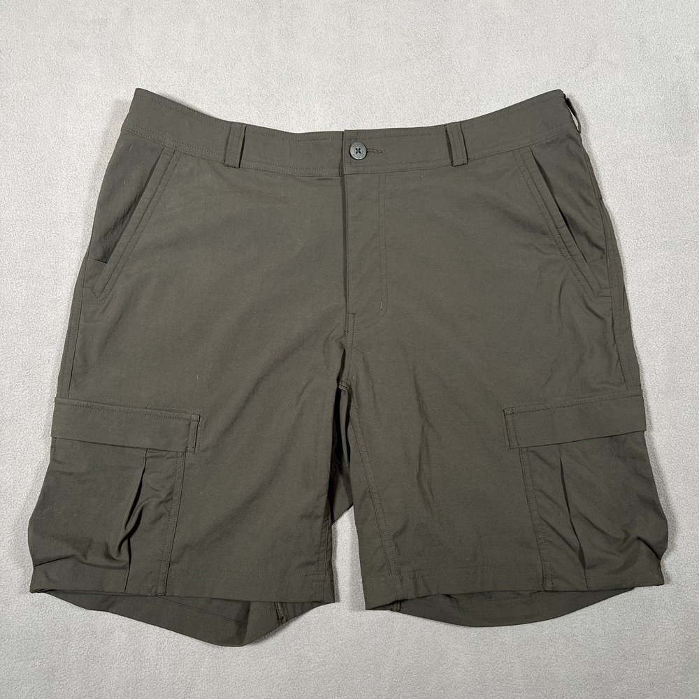 REI Co-op Men's Cargo‎ Shorts Size 38 Gray Sahara Nylon Spandex Outdoor Hiking